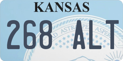 KS license plate 268ALT