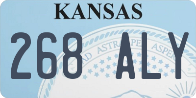KS license plate 268ALY