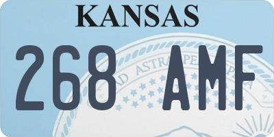 KS license plate 268AMF