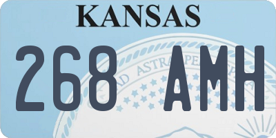 KS license plate 268AMH