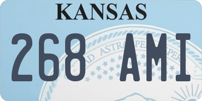 KS license plate 268AMI