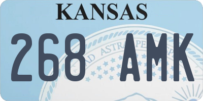 KS license plate 268AMK