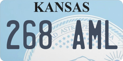 KS license plate 268AML