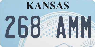 KS license plate 268AMM