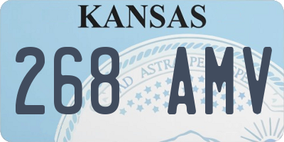 KS license plate 268AMV
