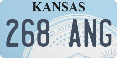 KS license plate 268ANG