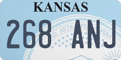 KS license plate 268ANJ