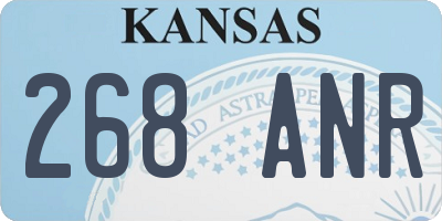 KS license plate 268ANR