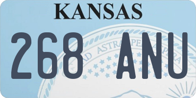 KS license plate 268ANU