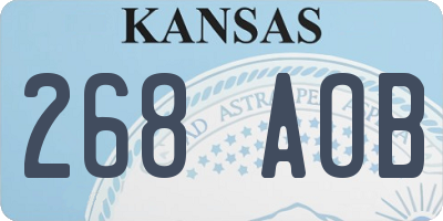 KS license plate 268AOB