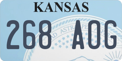 KS license plate 268AOG