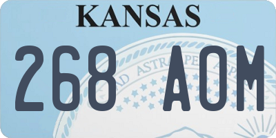 KS license plate 268AOM