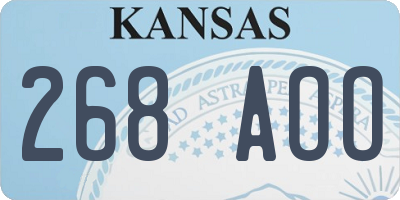 KS license plate 268AOO
