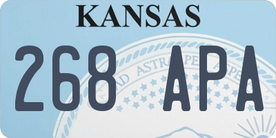 KS license plate 268APA