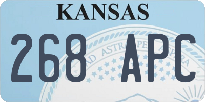 KS license plate 268APC