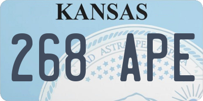 KS license plate 268APE