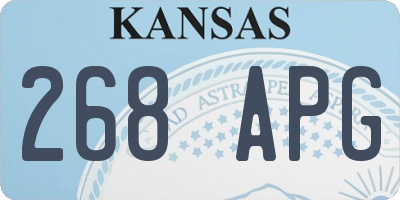 KS license plate 268APG