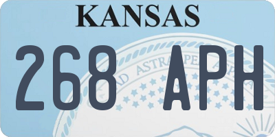 KS license plate 268APH