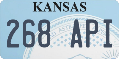 KS license plate 268API