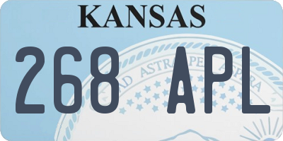 KS license plate 268APL