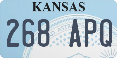 KS license plate 268APQ