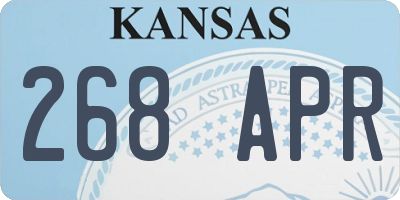 KS license plate 268APR