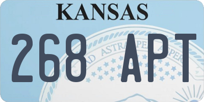 KS license plate 268APT