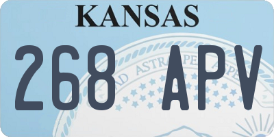 KS license plate 268APV