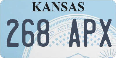 KS license plate 268APX