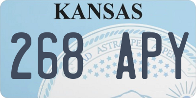 KS license plate 268APY