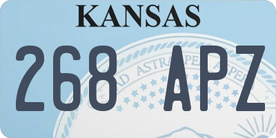 KS license plate 268APZ