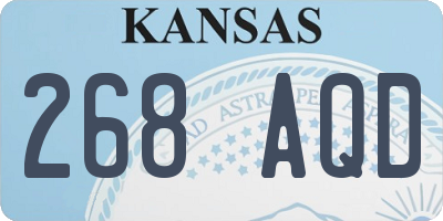KS license plate 268AQD