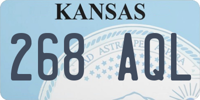 KS license plate 268AQL