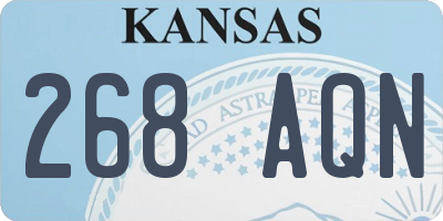 KS license plate 268AQN