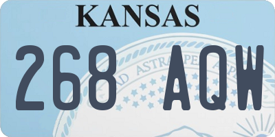 KS license plate 268AQW