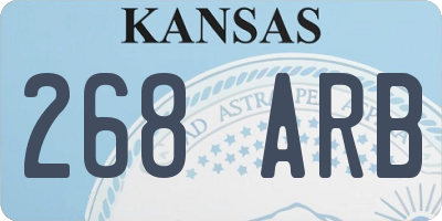 KS license plate 268ARB