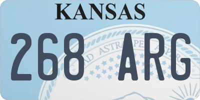 KS license plate 268ARG