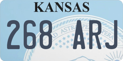 KS license plate 268ARJ