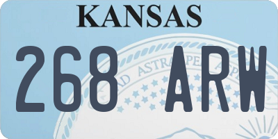 KS license plate 268ARW