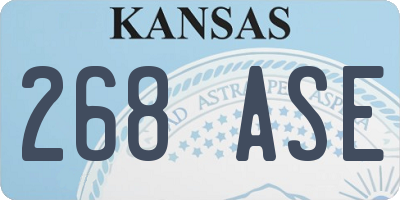 KS license plate 268ASE