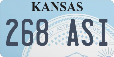 KS license plate 268ASI