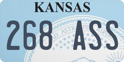KS license plate 268ASS