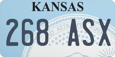 KS license plate 268ASX