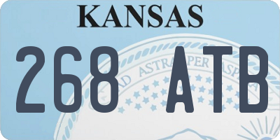 KS license plate 268ATB