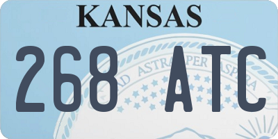 KS license plate 268ATC