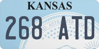 KS license plate 268ATD
