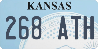 KS license plate 268ATH