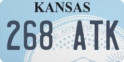 KS license plate 268ATK