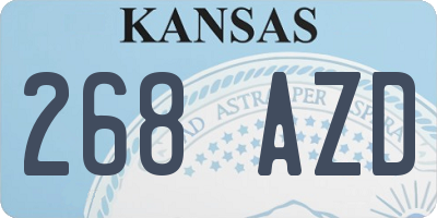 KS license plate 268AZD