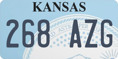 KS license plate 268AZG